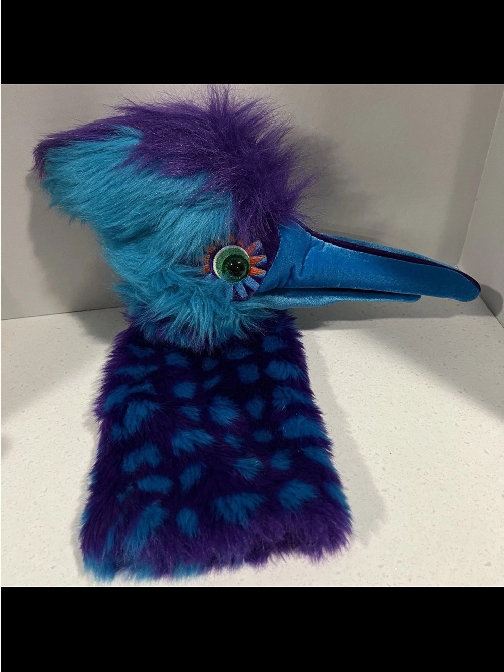 The Puppet Company Blue Snapper Bird Hand Puppet with Squeaker Approx 18”